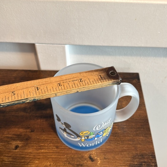 Vintage Walt Disney World Coffee Mug Cup Frosted Glass white lettering - Picture 6 of 6